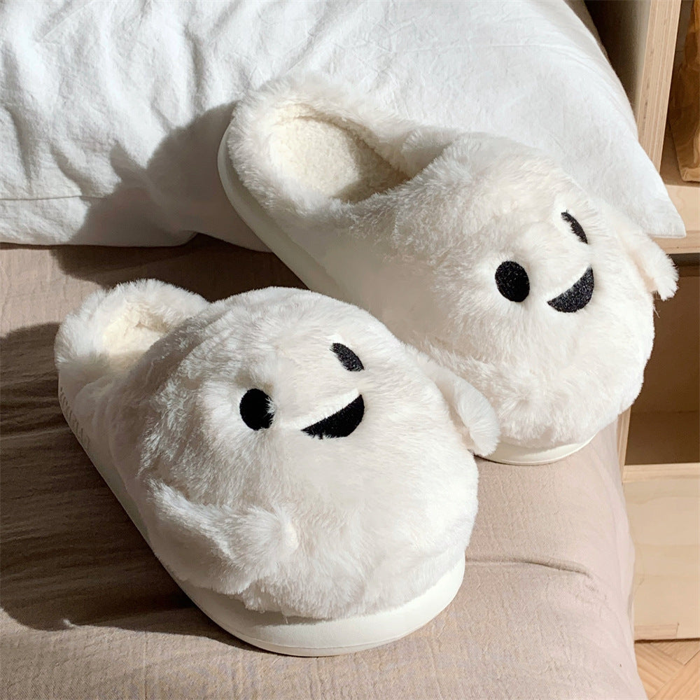 Couple Halloween Cute Little Ghost All-inclusive Cotton Slippers Bests Sale