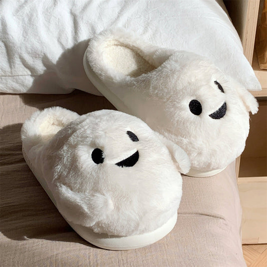 Couple Halloween Cute Little Ghost All-inclusive Cotton Slippers Bests Sale