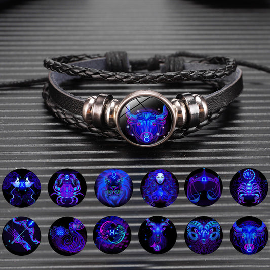 Zodiac Constellation Bracelet Braided Design Bracelet For Men Women Kids - Bests Sale