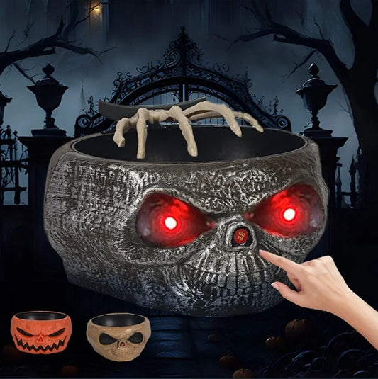 Halloween Candy Bowl Plastic Pumpkin Bowl With Motion Activated Hand, Halloween Serving Dishes Battery Operated Halloween Pumpkins Bowl For Trick-or-Treaters Party Bests Sale