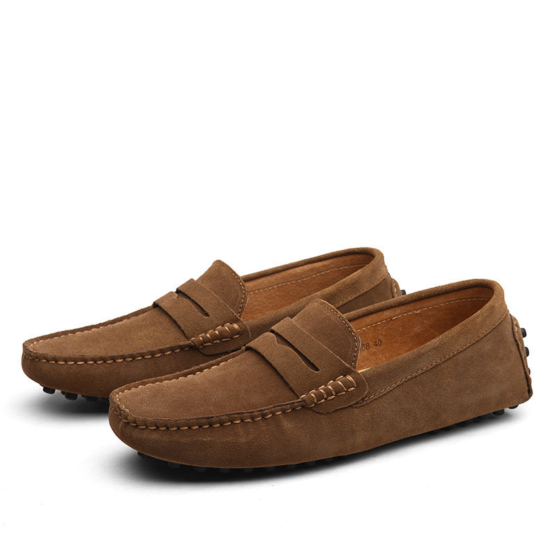 Men's Genuine Leather British Casual Peas Shoes - Bests Sale