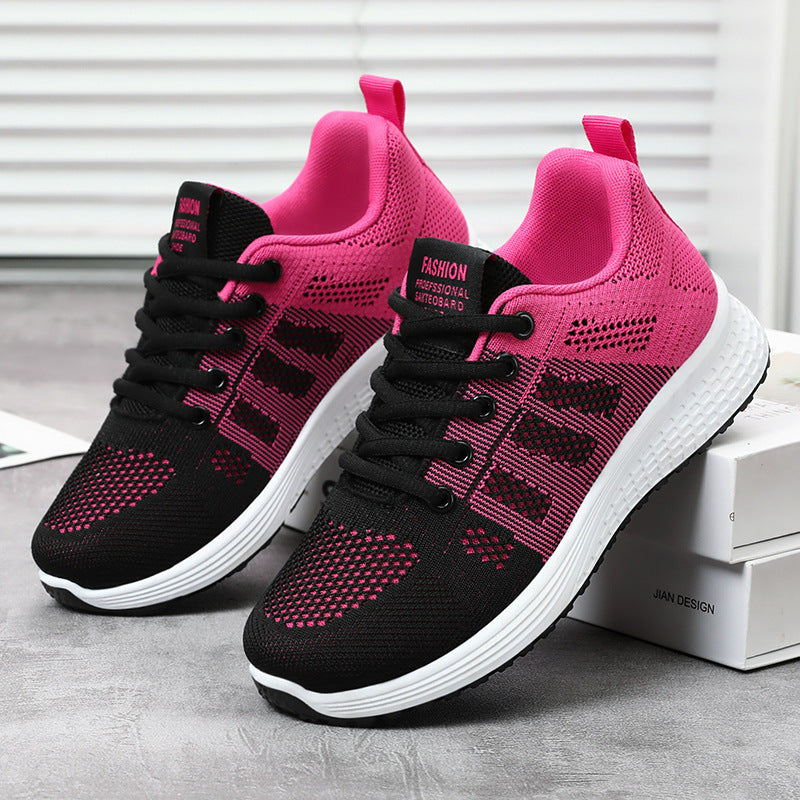 Running Shoes Women's Casual Soft Bottom Breathable Comfortable Fly-knit Sneakers - Bests Sale