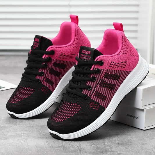 Running Shoes Women's Casual Soft Bottom Breathable Comfortable Fly-knit Sneakers - Bests Sale