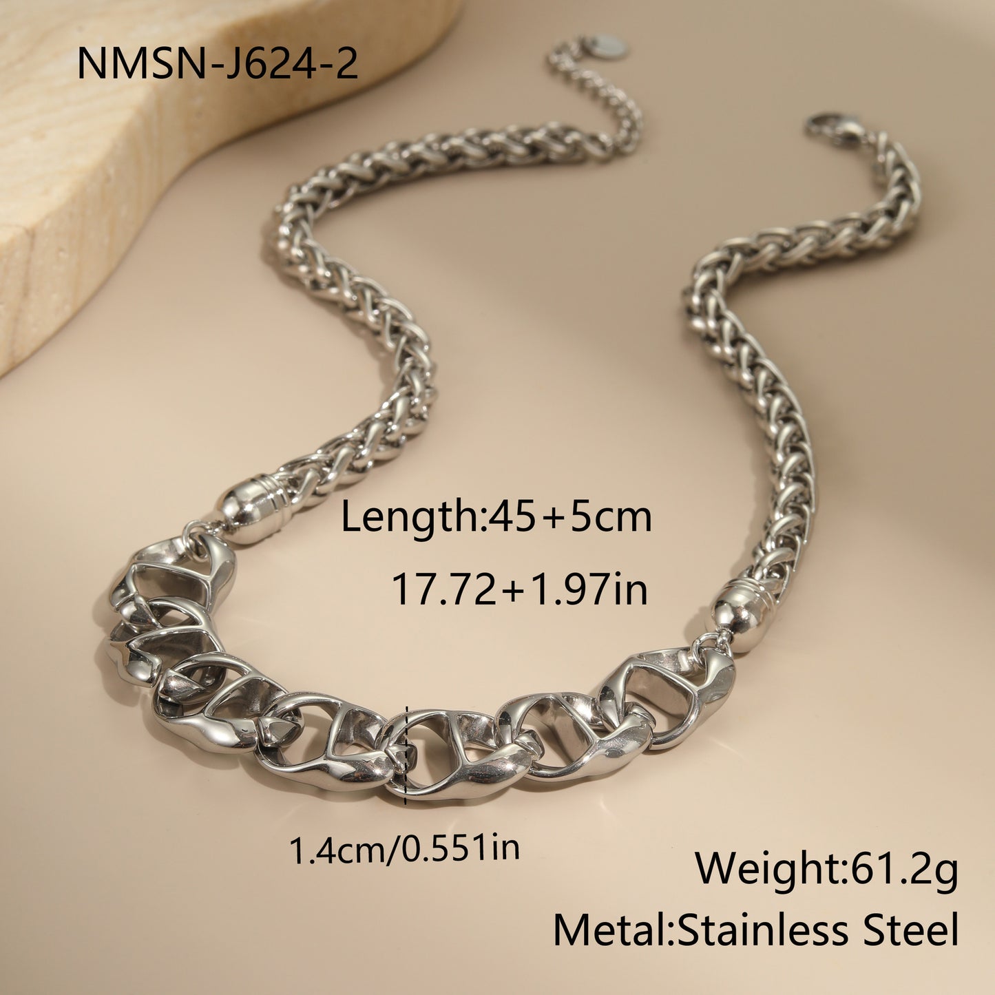 Stainless Steel Necklace, Gold Plated, No Fading, All-matching - Bests Sale