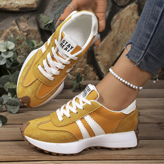 Women's Thick Bottom Student Casual Shoes Breathable Sneaker - Bests Sale