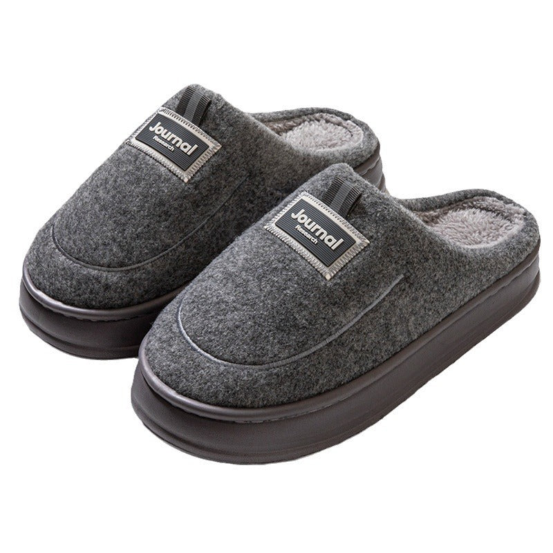 Men's Warm Thickened Bottom Plus Size Cotton Slippers - Bests Sale