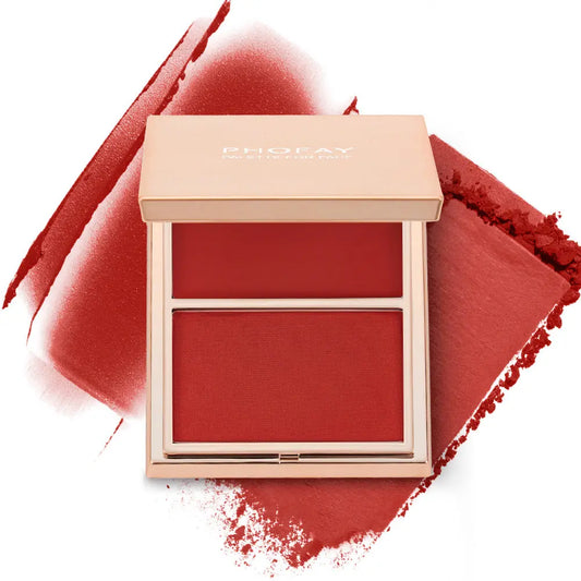 PHOFAY Double-Take Cream & Powder Blush Duo - Bests Sale