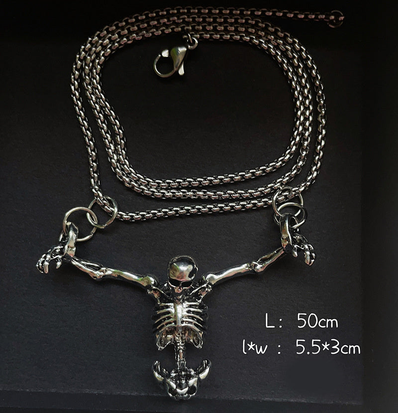 Halloween Skull Necklace Fashion Retro Punk Style Pendant Jewelry - Bests Sale