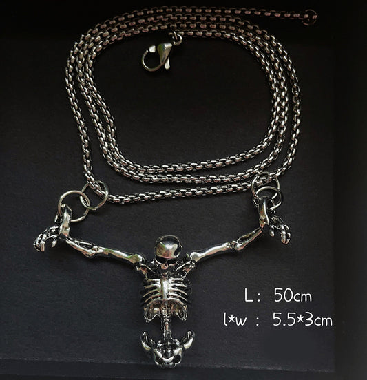 Halloween Skull Necklace Fashion Retro Punk Style Pendant Jewelry - Bests Sale
