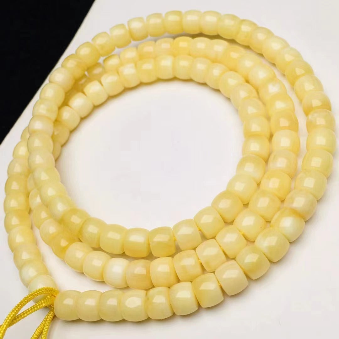 Natural Beeswax Straight Cut Buddha Beads Chicken Oil Crafts Accessories - Bests Sale