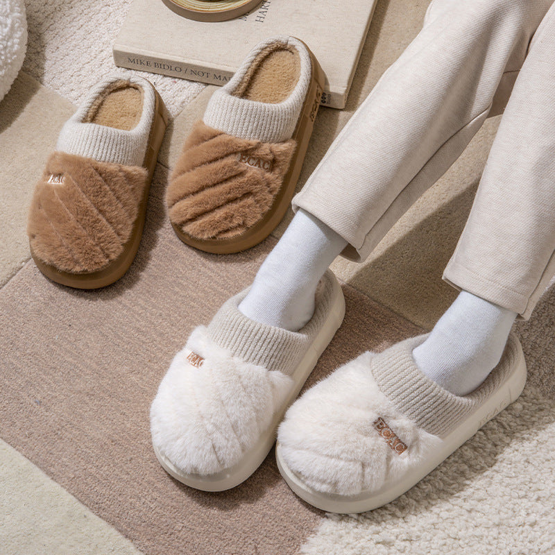 Women's Cotton Slippers Indoor Non-slip Thick-soled Cotton Slippers Cotton Slippers - Bests Sale