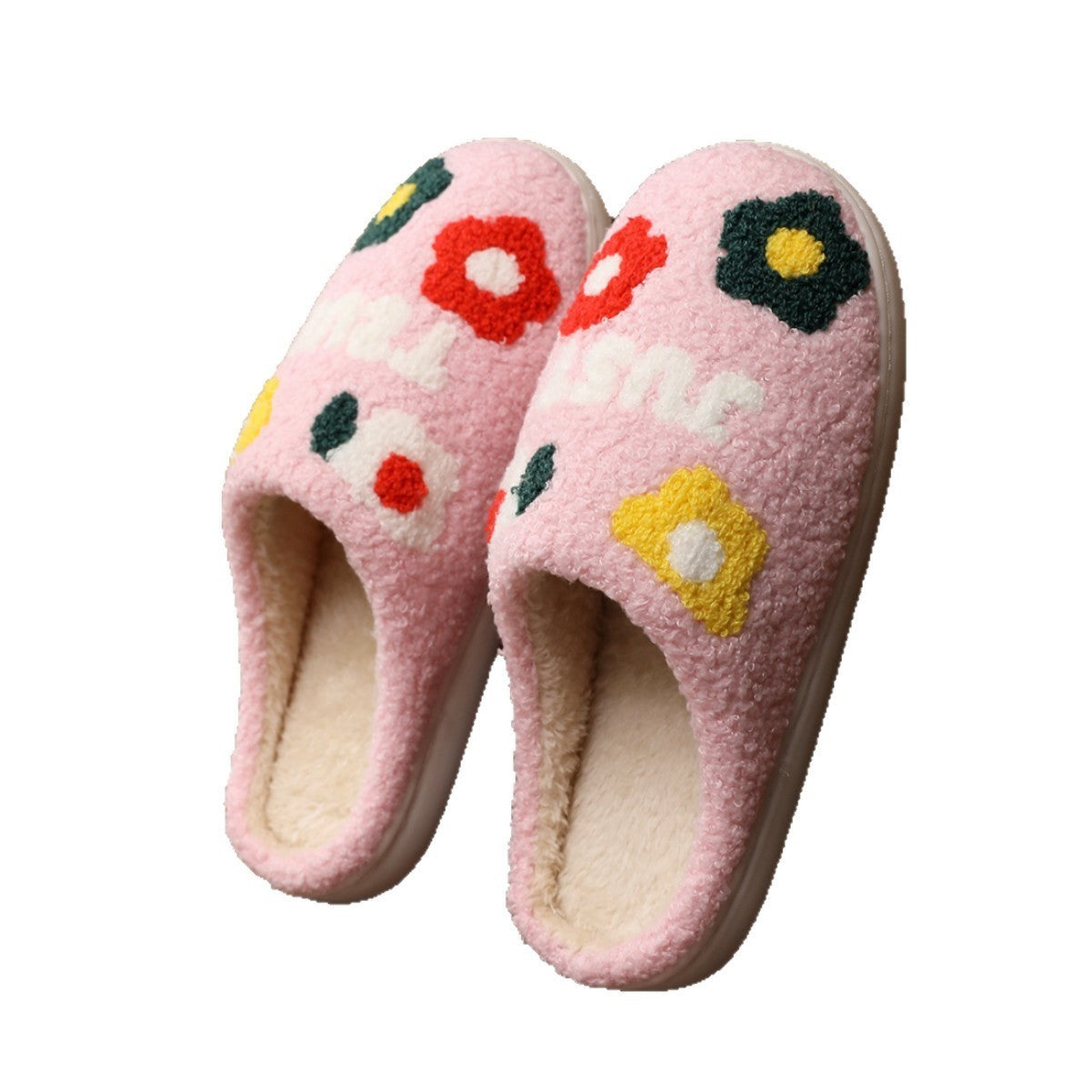 Lady's Flower Slippers Indoor Soft Bottom Cotton Slippers - Bests Sale