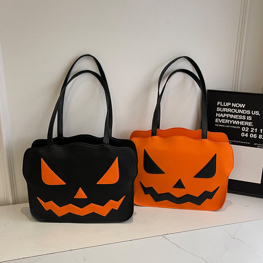 Women's Fashion Halloween Pumpkin Shoulder Messenger Bag - Bests Sale