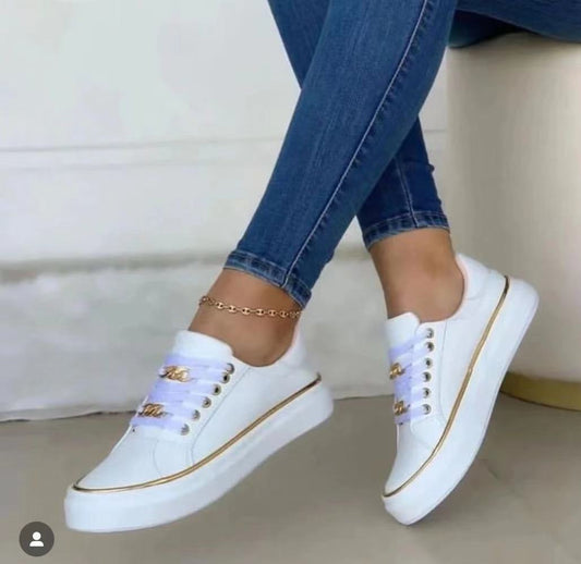 Women's Platform Chain Sports Style Low-top Shoes - Bests Sale