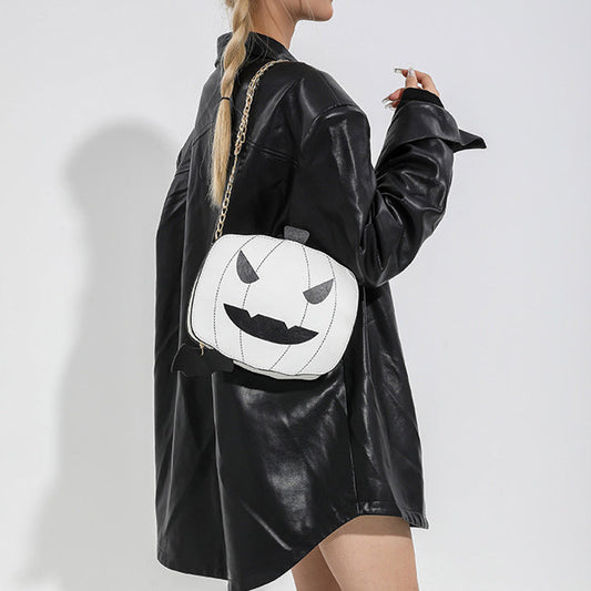 Halloween Cartoon Pumpkin Shoulder Bag For Girls Personality Funny Creative Chain Crossbody Bags Women Bests Sale