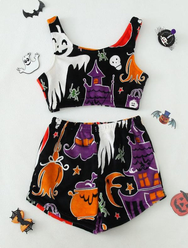 Women's Halloween Luminous Flannel Pajamas - Bests Sale