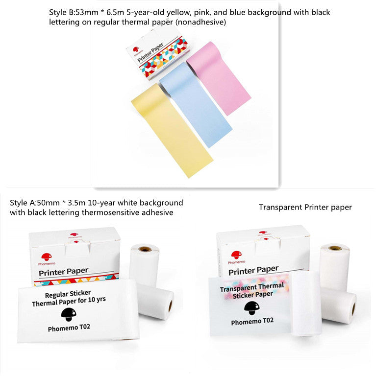 Portable Mini Thermal Label Printer Home Photo Printer Student Wrong Question Printer Bluetooth-compatible Mini Label Printer Price Tag Coffee Jasper