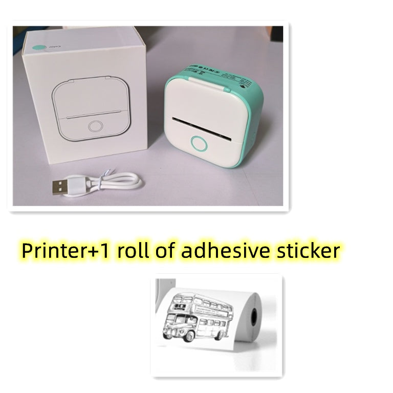 Portable Mini Thermal Label Printer Home Photo Printer Student Wrong Question Printer Bluetooth-compatible Mini Label Printer Price Tag Coffee Jasper