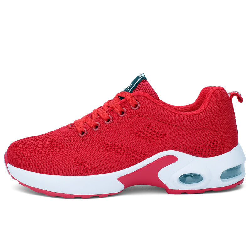 Casual Shoes Breathable Lightweight Mother Shoes Lace-up Cushioned Sneakers Women - Bests Sale