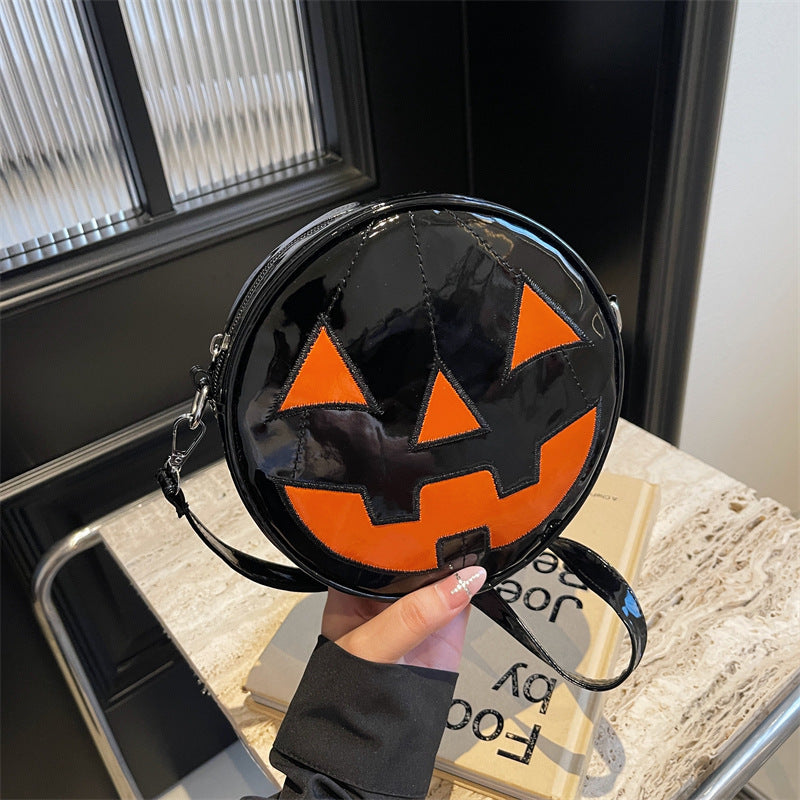 Halloween Pumpkin Small Round Bag Girls Funny Cute Shoulder Bag Personality Creative Messenger Crossbody Bags For Women Bests Sale