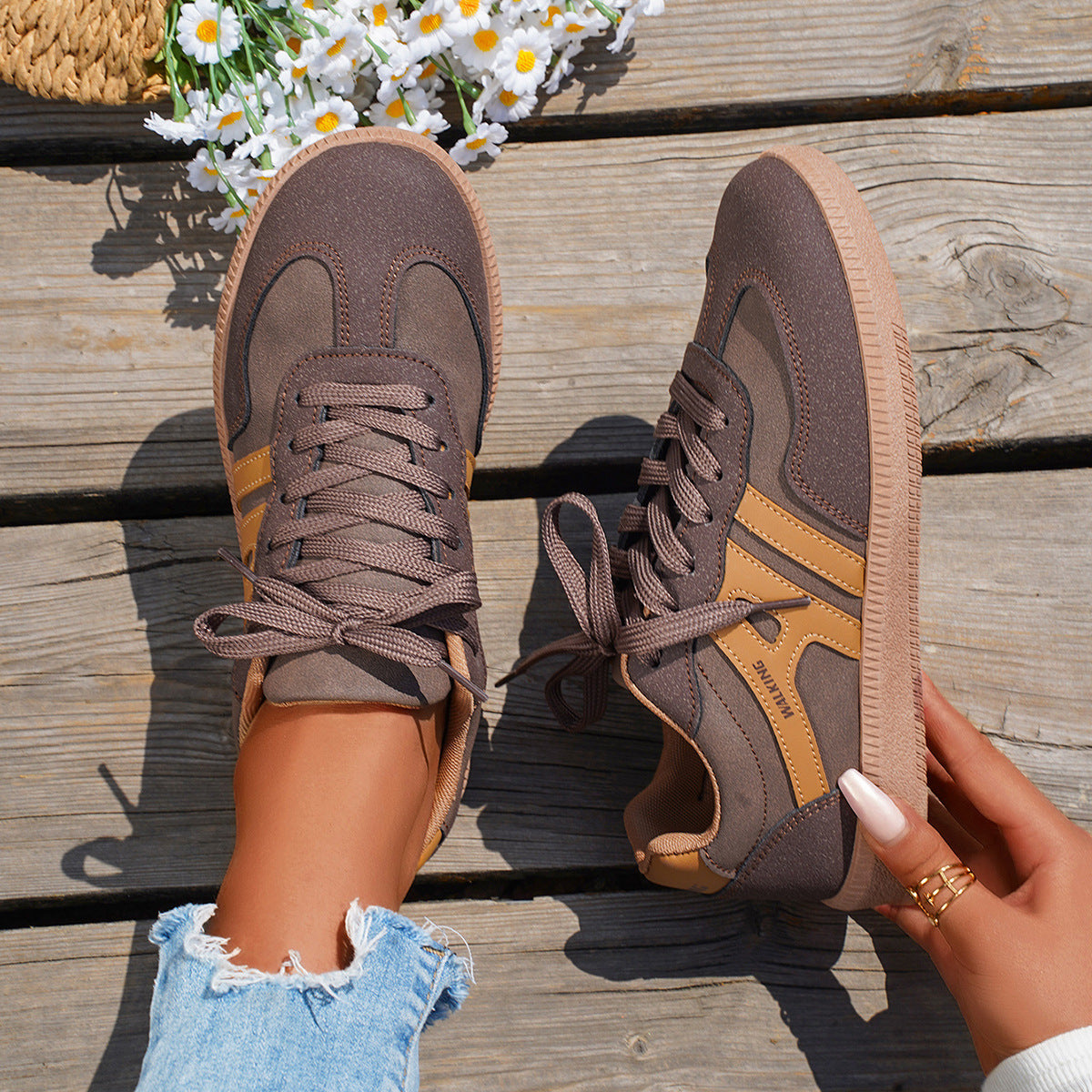 Flat Casual Outdoor Non-slip German Training Shoes Lace-up And No Shoe Box - Bests Sale