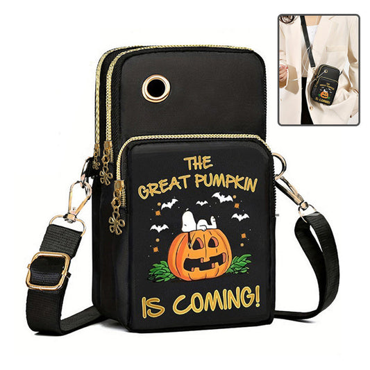 Halloween Pumpkin Pattern Phone Bag Coin Wallet Cute Mini Crossbody Shoulder Bags For Kids Women Bests Sale