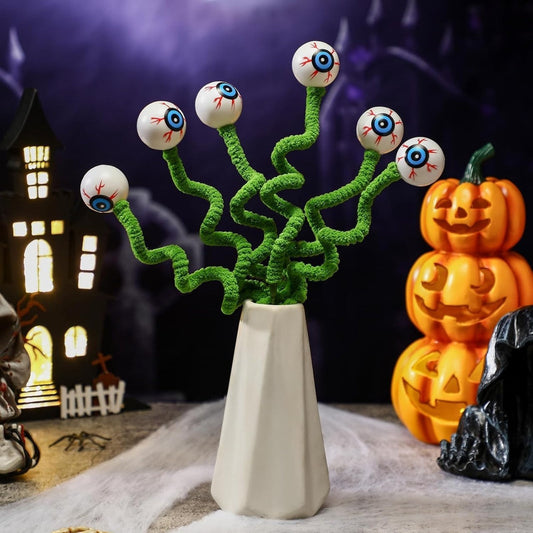 Halloween Three-dimensional Eye Beads Twig Cutting Bouquet Creative Funny Decoration Coffee Jasper