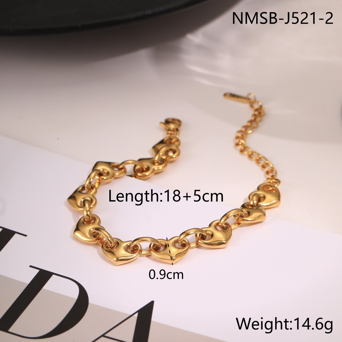 Hollowed-out Heart Bracelet Non-fading Simple Temperament - Bests Sale