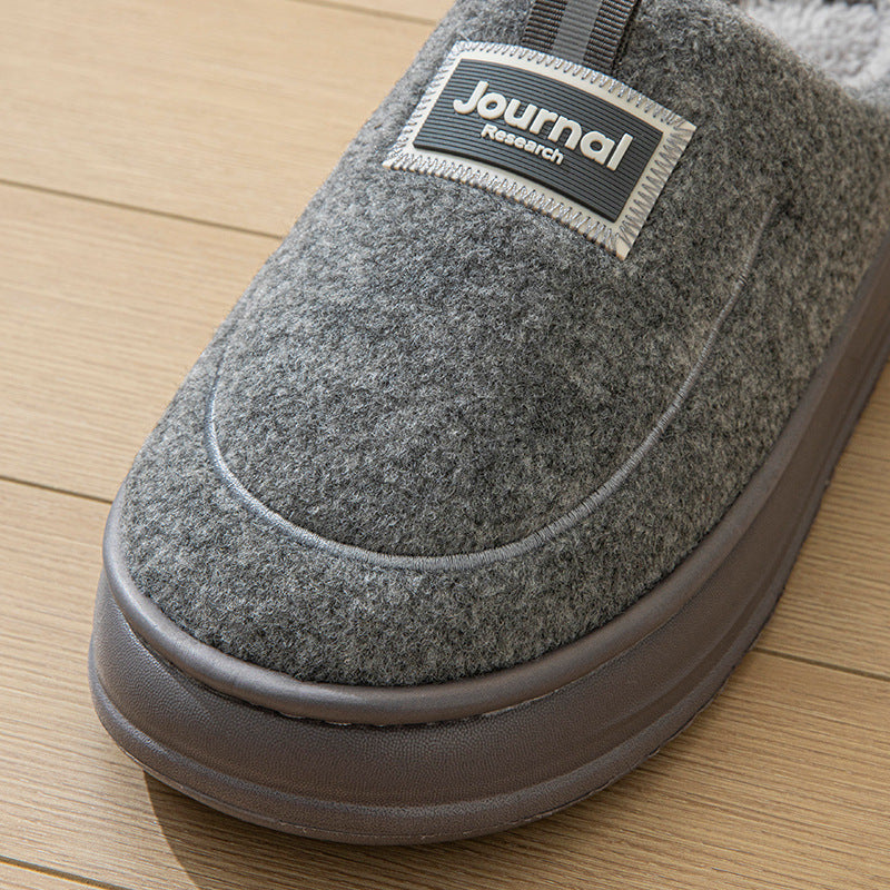 Men's Warm Thickened Bottom Plus Size Cotton Slippers - Bests Sale