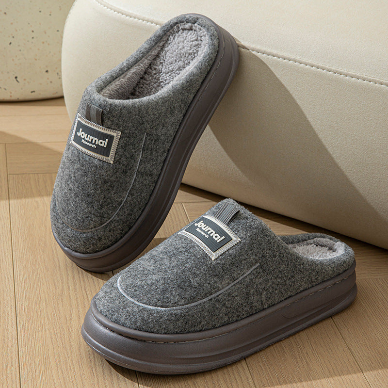 Men's Warm Thickened Bottom Plus Size Cotton Slippers - Bests Sale