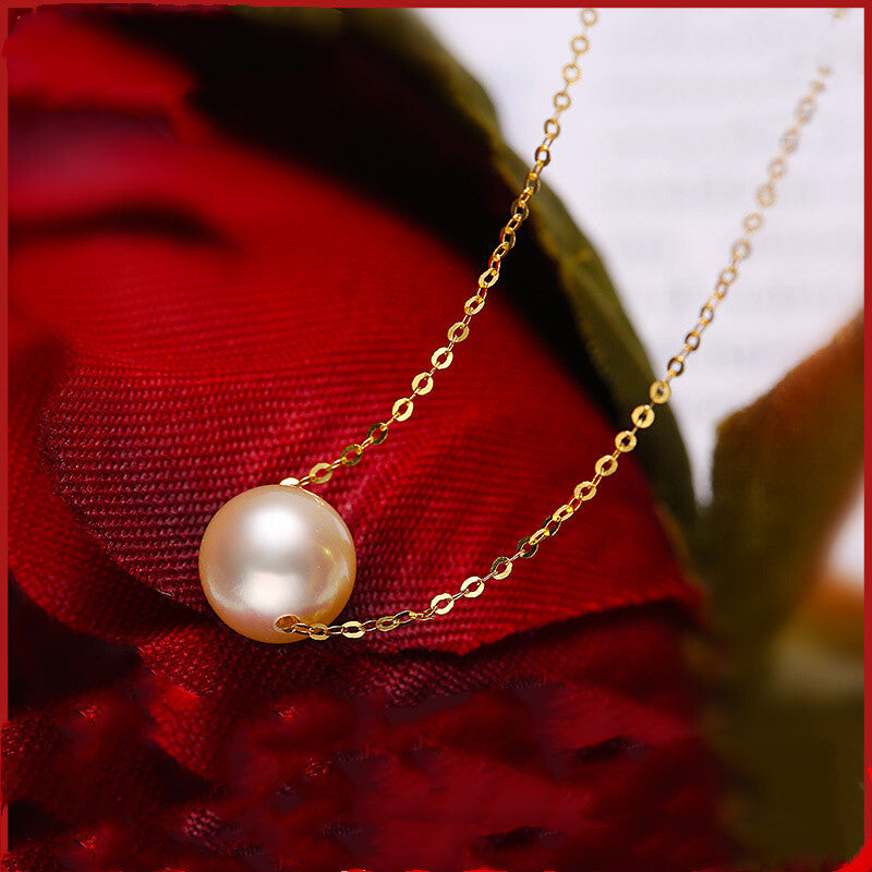 Perfect Round Glare Necklace Seawater Pearl Pendant - Bests Sale