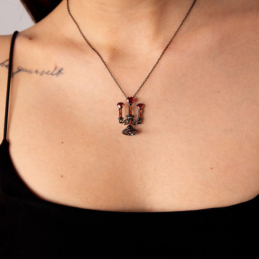 European And American Retro Hollow Candlestick Clavicle Chain Gothic - Bests Sale