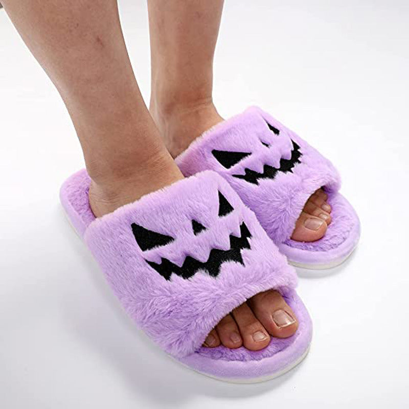 Halloween Shoes Winter Cute Warm Home Slippers Women Bests Sale