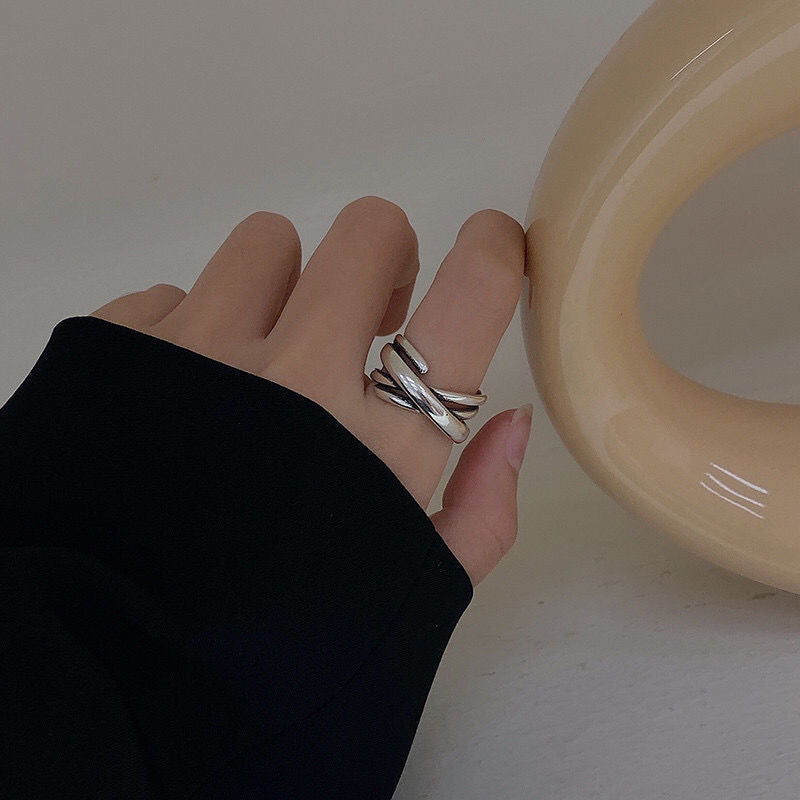 Retro Retro Roman Numerals Three-piece Ring Set Women - Bests Sale