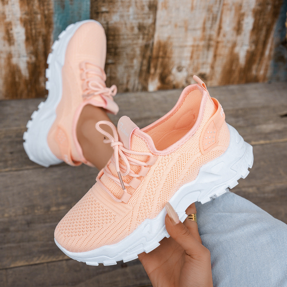 Flyknit Mesh Women's Thin Breathable Sports Casual Shoes - Bests Sale