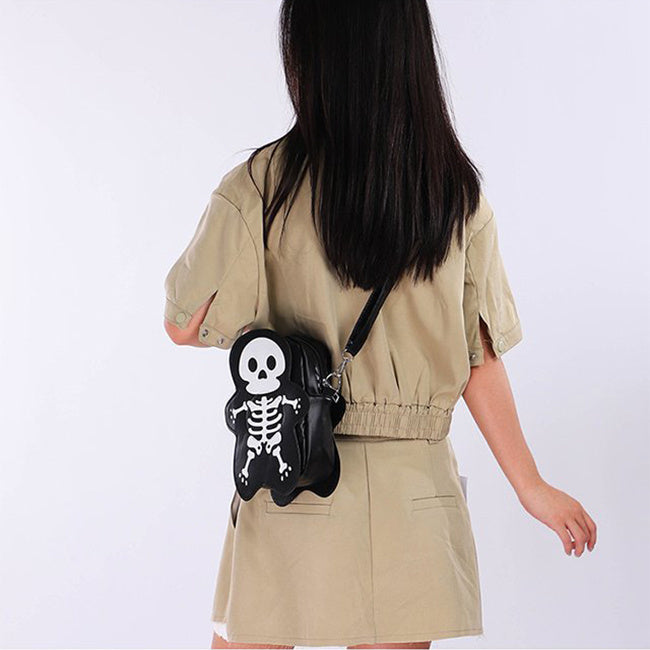Halloween Skull Shoulder Bag Girls Fashion Funny Cute Messenger Crossbody Bags Women Small Phone Bag Bests Sale