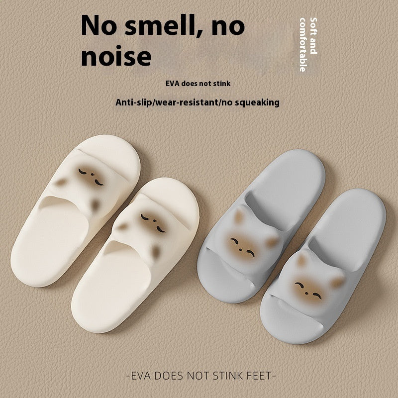 Cartoon Cat Slippers Home Non-slip Floor Bathroom Slipper Summer Bedroom House Shoes - Bests Sale
