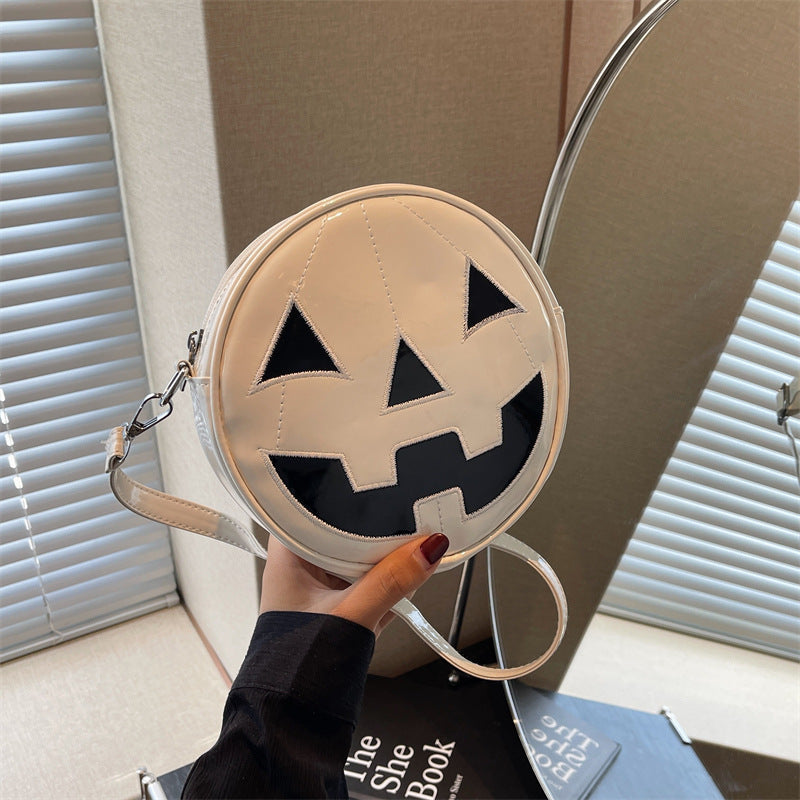 Halloween Pumpkin Small Round Bag Girls Funny Cute Shoulder Bag Personality Creative Messenger Crossbody Bags For Women Bests Sale