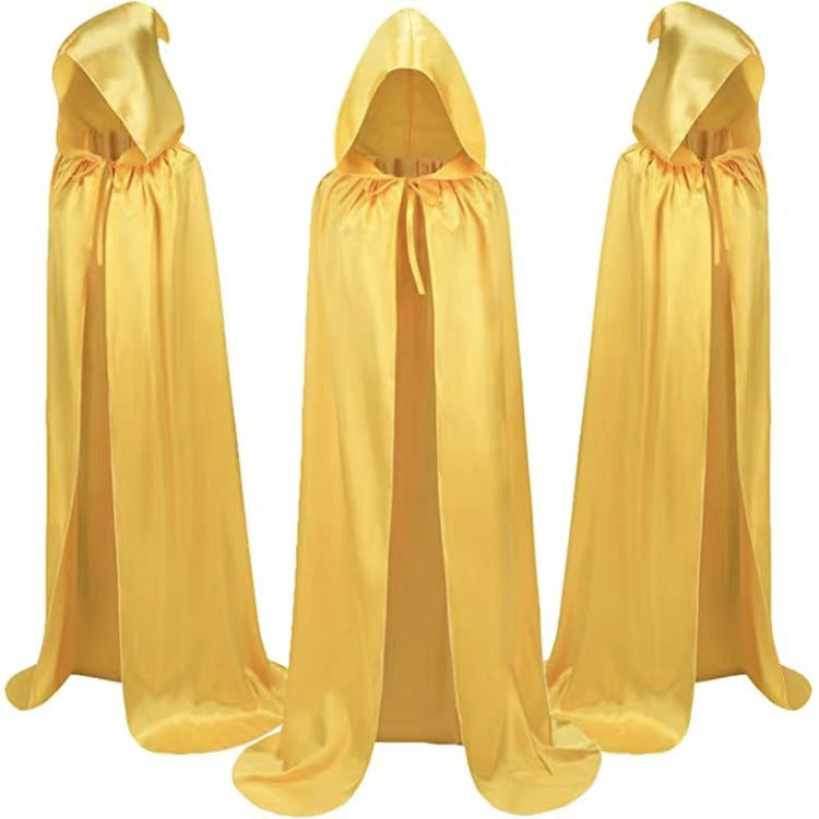 Halloween Cloak Costumes Wizard Cloak For Children Hooded Capes Mantle Black Party Decoration Bests Sale