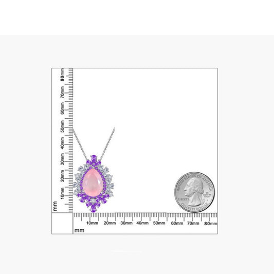 Women's All-match Natural Amethyst Pendant Necklace - Bests Sale