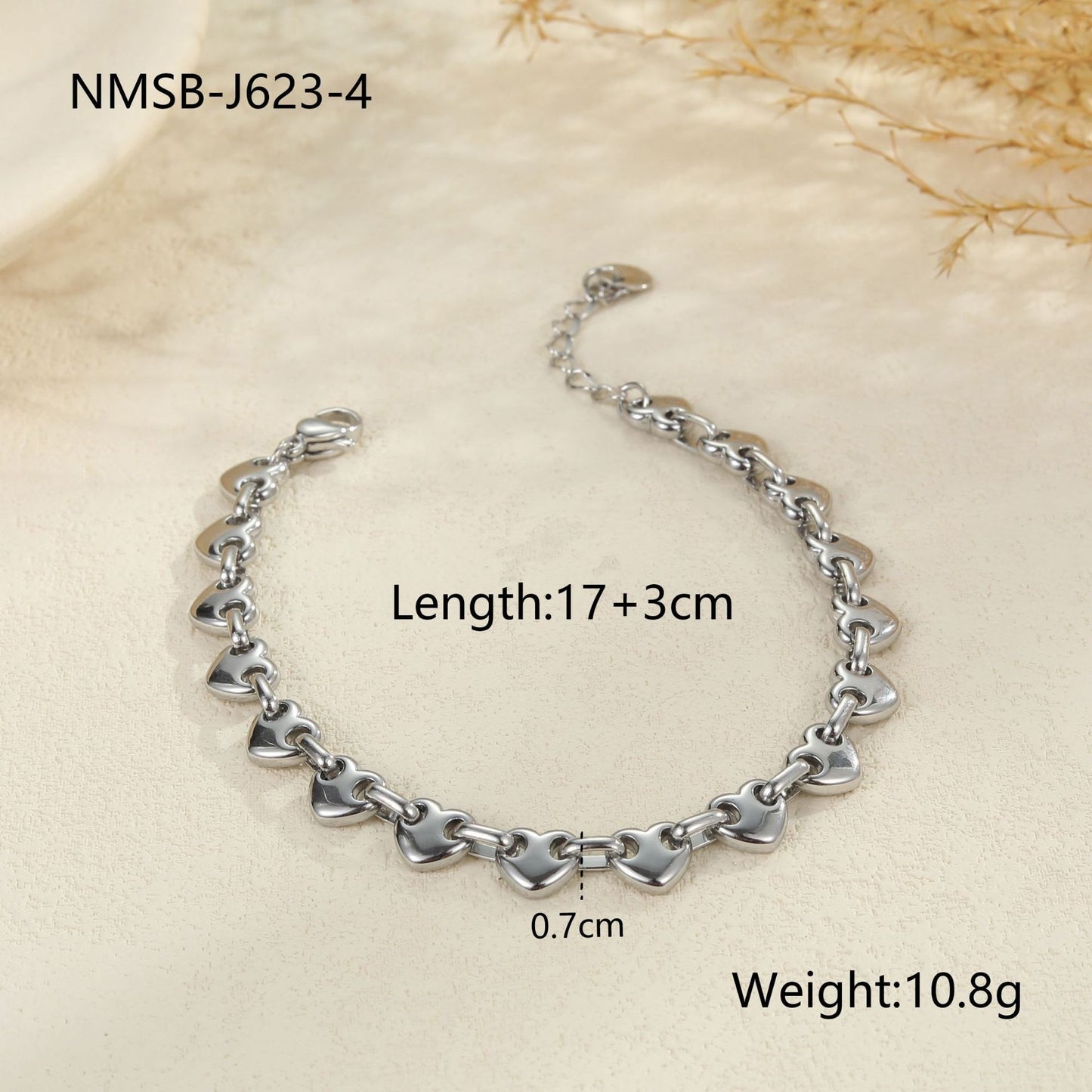 Hollowed-out Heart Bracelet Non-fading Simple Temperament - Bests Sale