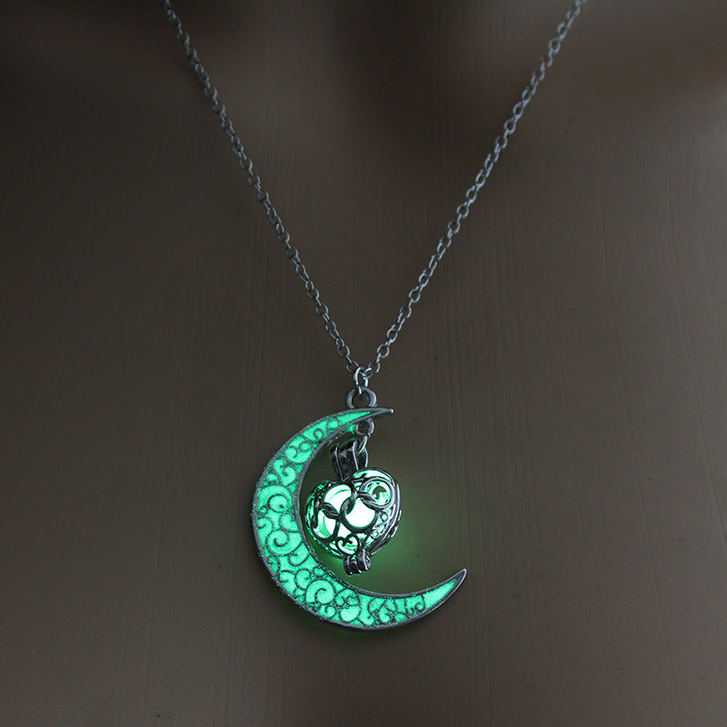 Glowing Pendant Necklaces Silver Plated Chain Necklaces - Bests Sale