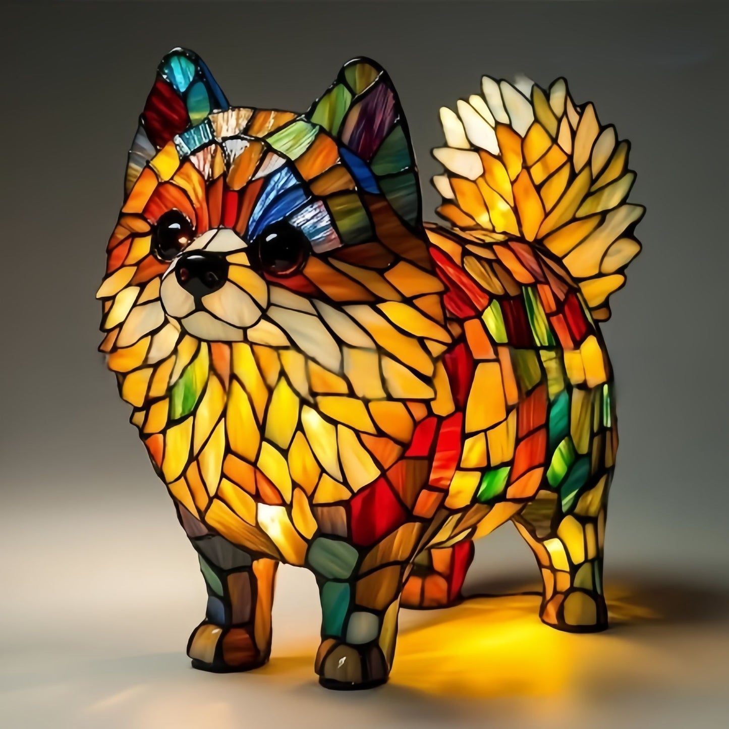 LED Small Night Lamp Art Animal Statue Creative Home Desktop Decoration Coffee Jasper