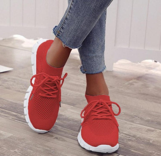 Flying Woven Mesh Women's Shoes Breathable Sneakers - Bests Sale