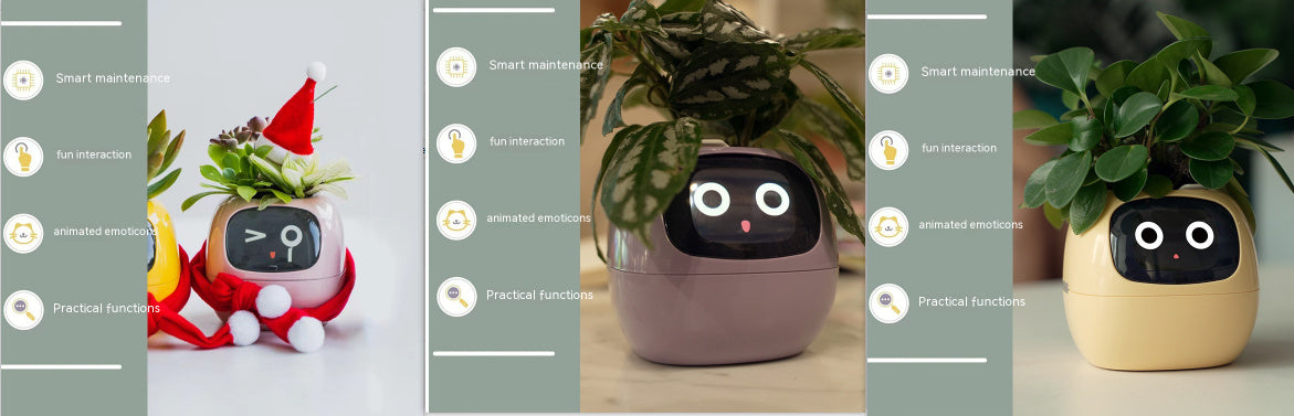 Smart Planter Endless Fun Over 49 Rich Expressions 7 Smart Sensors And AI Chips Make Raising Plants Easy And Fun Coffee Jasper