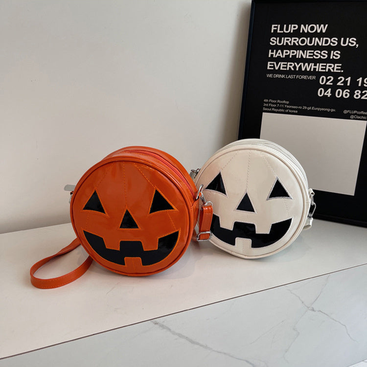 Halloween Pumpkin Small Round Bag Girls Funny Cute Shoulder Bag Personality Creative Messenger Crossbody Bags For Women Bests Sale