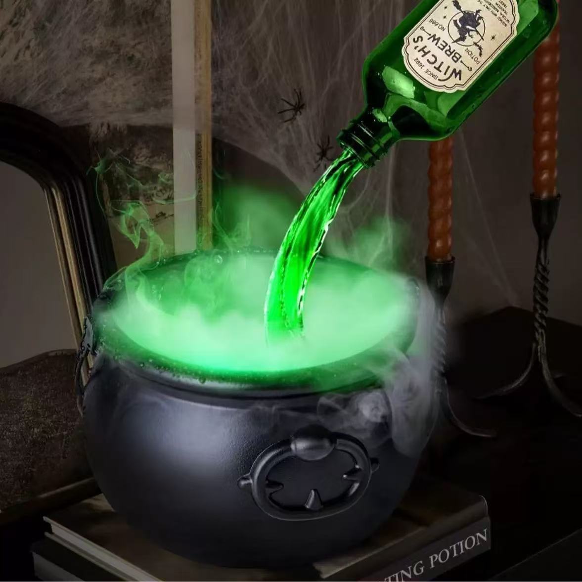 Halloween Black Wizard Bowl Magic Float Bottle And Diffuser Indoor Home Bar Magic Party Horror Ghost Props Halloween Decoration - Bests Sale