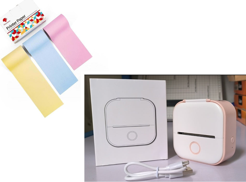 Portable Mini Thermal Label Printer Home Photo Printer Student Wrong Question Printer Bluetooth-compatible Mini Label Printer Price Tag Coffee Jasper
