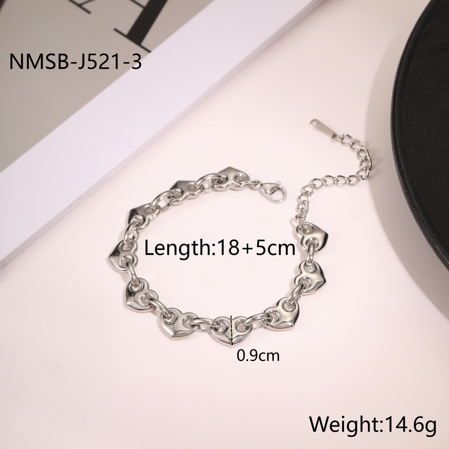 Hollowed-out Heart Bracelet Non-fading Simple Temperament - Bests Sale