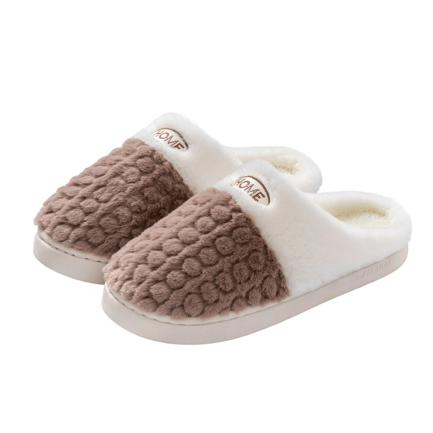 Women's Non-slip Thick Bottom Color Matching Cotton Slippers - Bests Sale